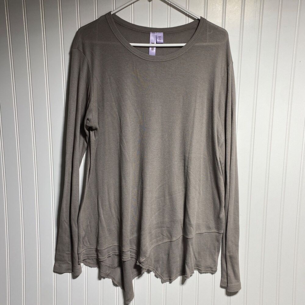 Wilt Brown Thermal Waffle Knit Pullover Top Women’s Size Large Long Sleeve